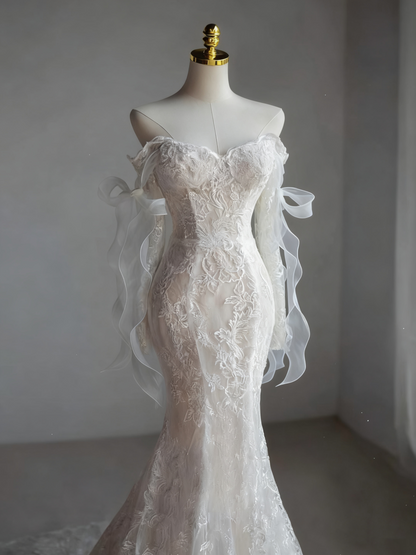 Elegant Wedding Dress Sweetheart Lace Mermaid Wedding Dress  D3661