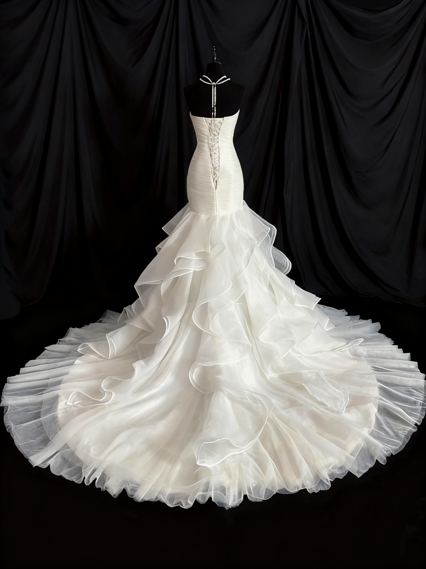 Popular Wedding Dress Sweetheart Pleated Ruffle Mermaid Wedding Dress  D3662