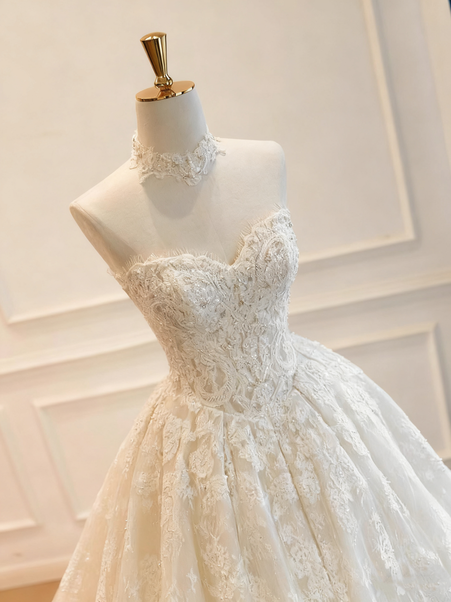Newest Wedding Dress Sweetheart Pleated Wedding Dress  D3769