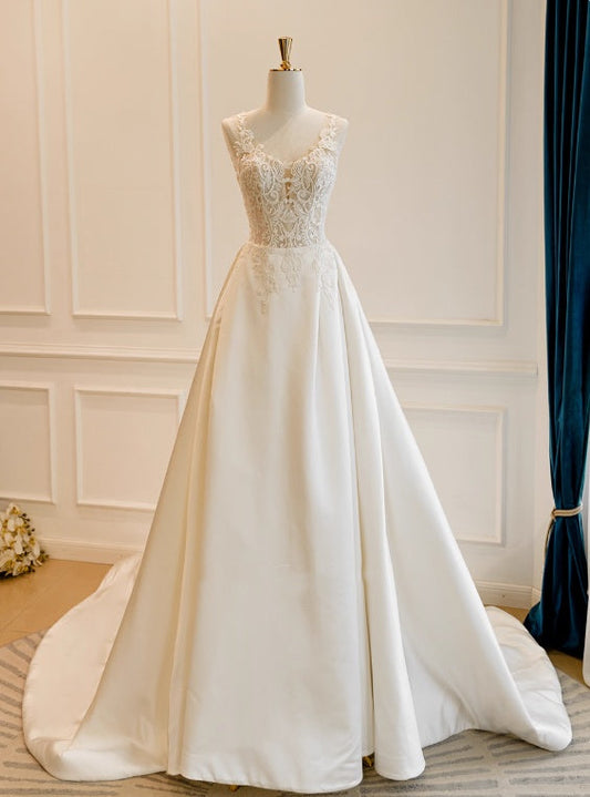 New Arrival Wedding Dress Spgahetti Straps Wedding Dress  D3842