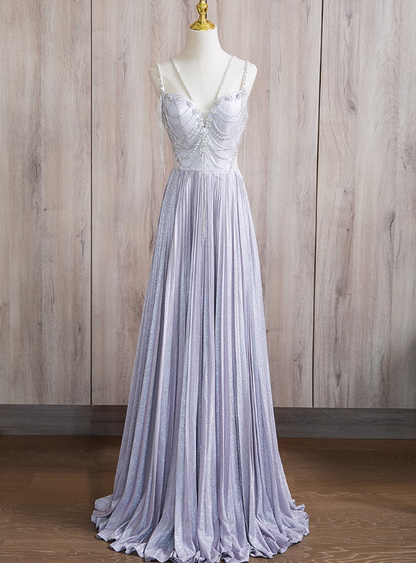 Pretty Prom Dress Spaghetti Straps Pleated Evening Dress Gala Dress Birthday Outfits   D3845