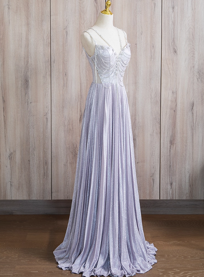 Pretty Prom Dress Spaghetti Straps Pleated Evening Dress Gala Dress Birthday Outfits   D3845