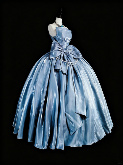 Pretty Prom Dress Strapless Pleated Ball Gown Evening Dress Sweet 16 Dress    D3873
