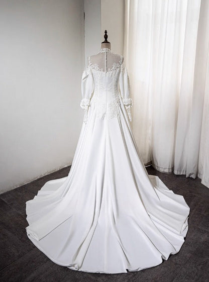 Retro Wedding Dress A Line Sweetheart Pleated Wedding Dress  D3891