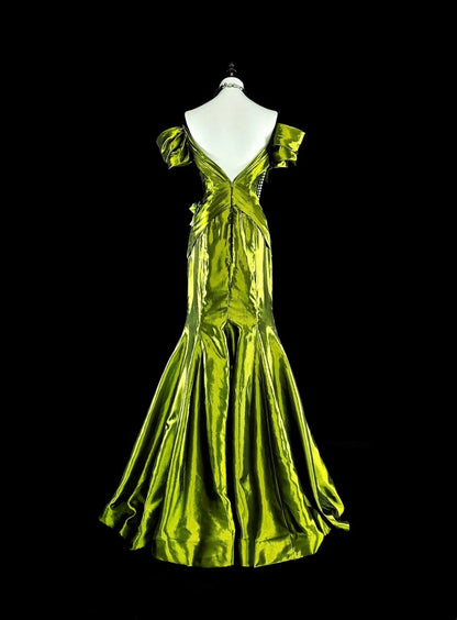 Stunning Prom Dress Off Shoulder Pleated Mermaid Evening Dress Gala Dress      D3903
