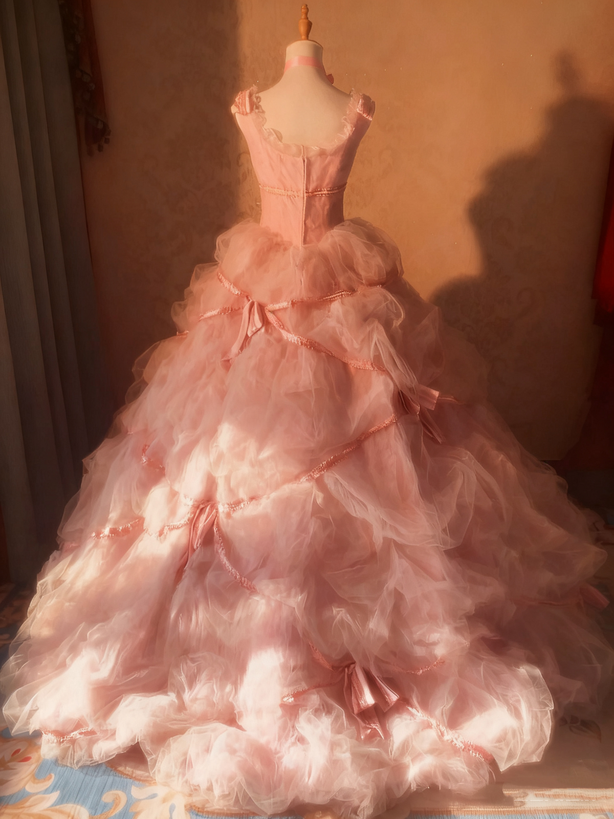 Stunning Prom Dress Spaghetti Straps Tulle Ball Gown Evening Dress Sweet 16 Dress  D3931