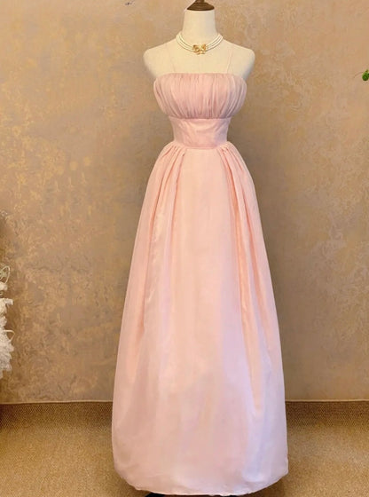 Charming Prom Dress Pink Strapless Pleated Evening Dress Gala Dress Birthday Party Dress   D3962