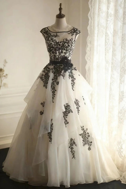 Elegant Prom Dress Crew Neck Pleated Tulle Evening Dress Gala Dress Ball Gown    D3973