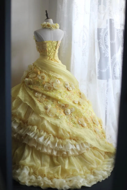 Newest Prom Dress Strapless Pleated Evening Dress Quinceanera Dress Ball Gown    D3985