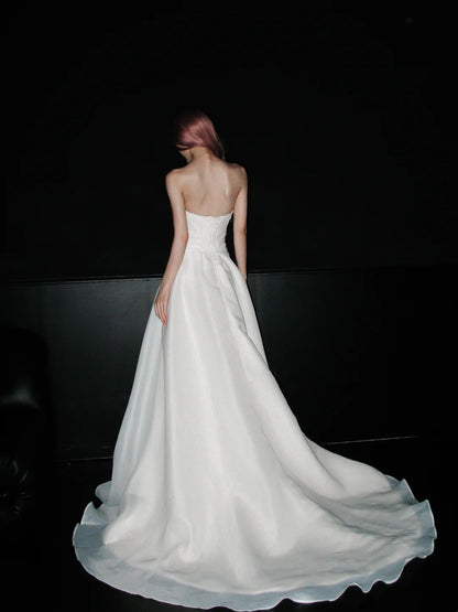 Newest Wedding Dress Sweetheart Pleated Wedding Dress    D4071