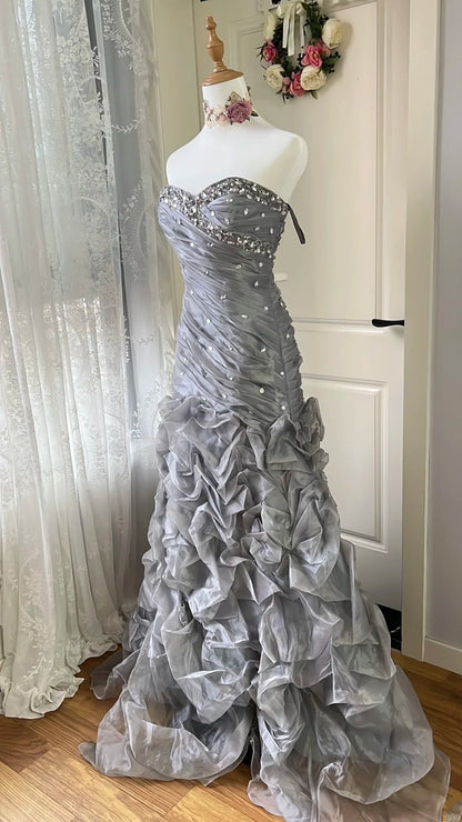 Charming Prom Dress Sweetheart Pleated Mermaid Evening Dress Gala Dress Birthday Party Outfits   D4118