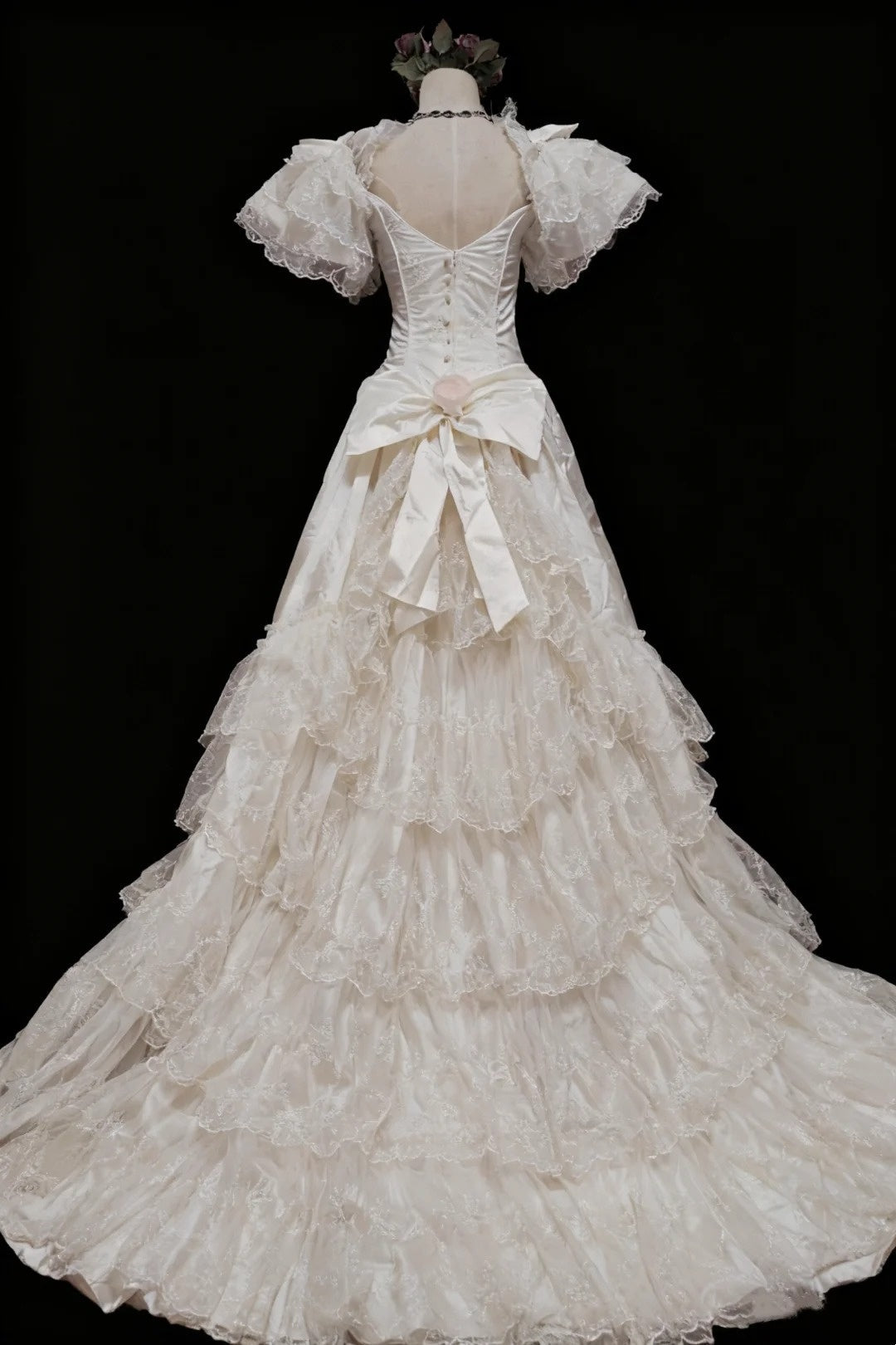 Retro Wedding Dress Sweetheart Pleated Tulle Wedding Dress  D4196