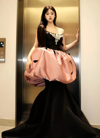 Gorgeous Prom Dress Strapless Pleated Mermaid Gala Dress Evening Dress Formal Dress  D4209