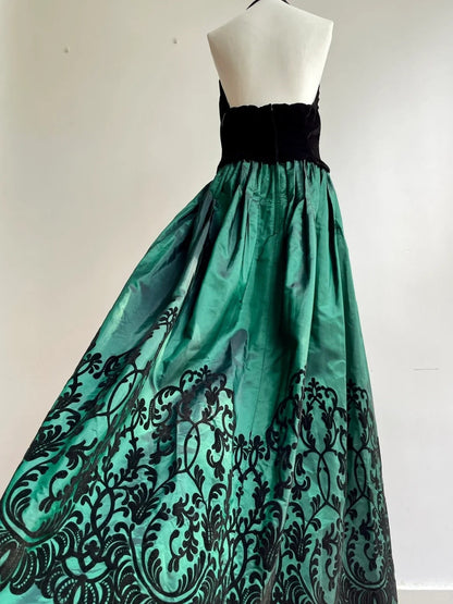 Elegant Prom Dress Halter Pleated Gala Dress Evening Dress Formal Dress  D4221