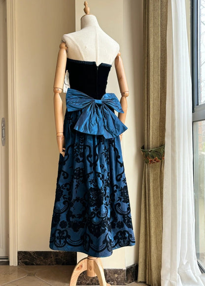 New Arrival Prom Dress Strapless Pleated Print Gala Dress Evening Dress Formal Dress  D4223