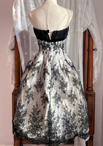 New Arrival Prom Dress Strapless Pleated Lace Evening Dress Birthday Party Dress  D4231