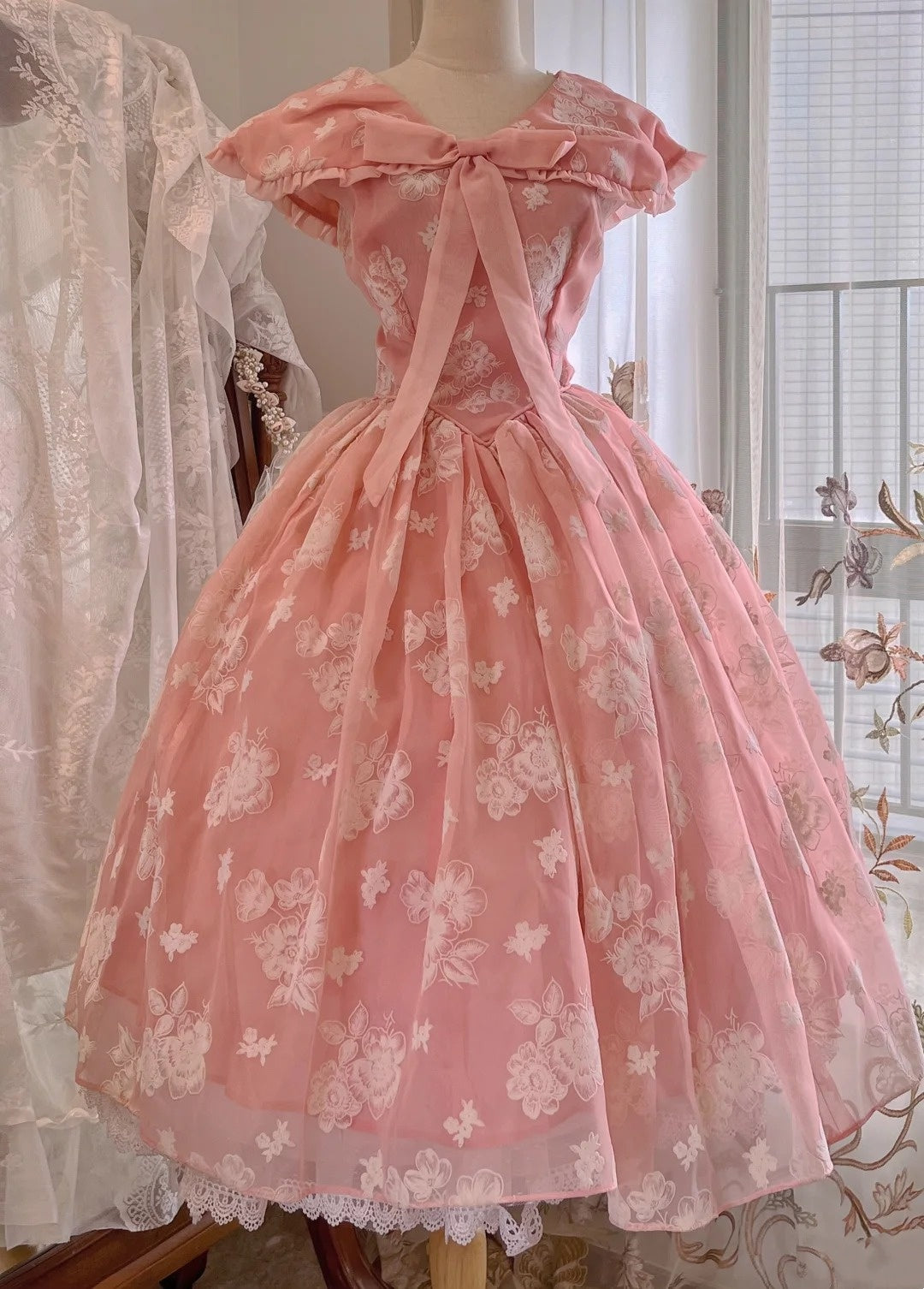 Cute Prom Dress V-neck Print Pleated Evening Dress Gala Dress Birthday Party Dress  D4235