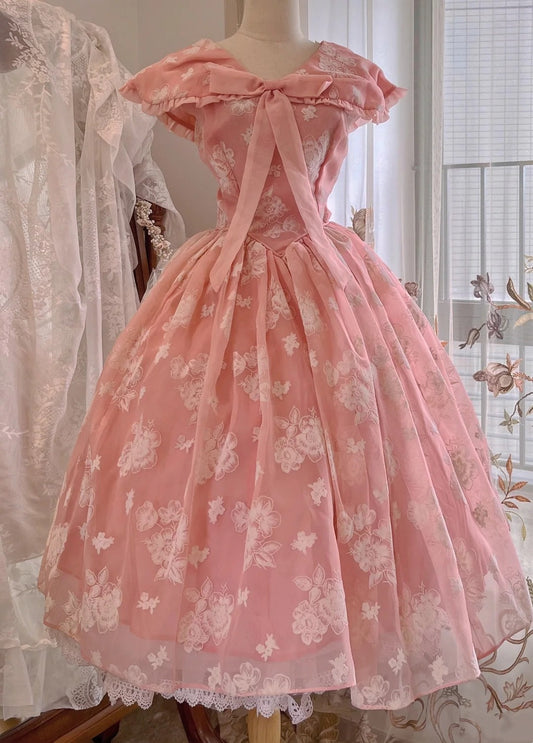 Cute Prom Dress V-neck Print Pleated Evening Dress Gala Dress Birthday Party Dress  D4235