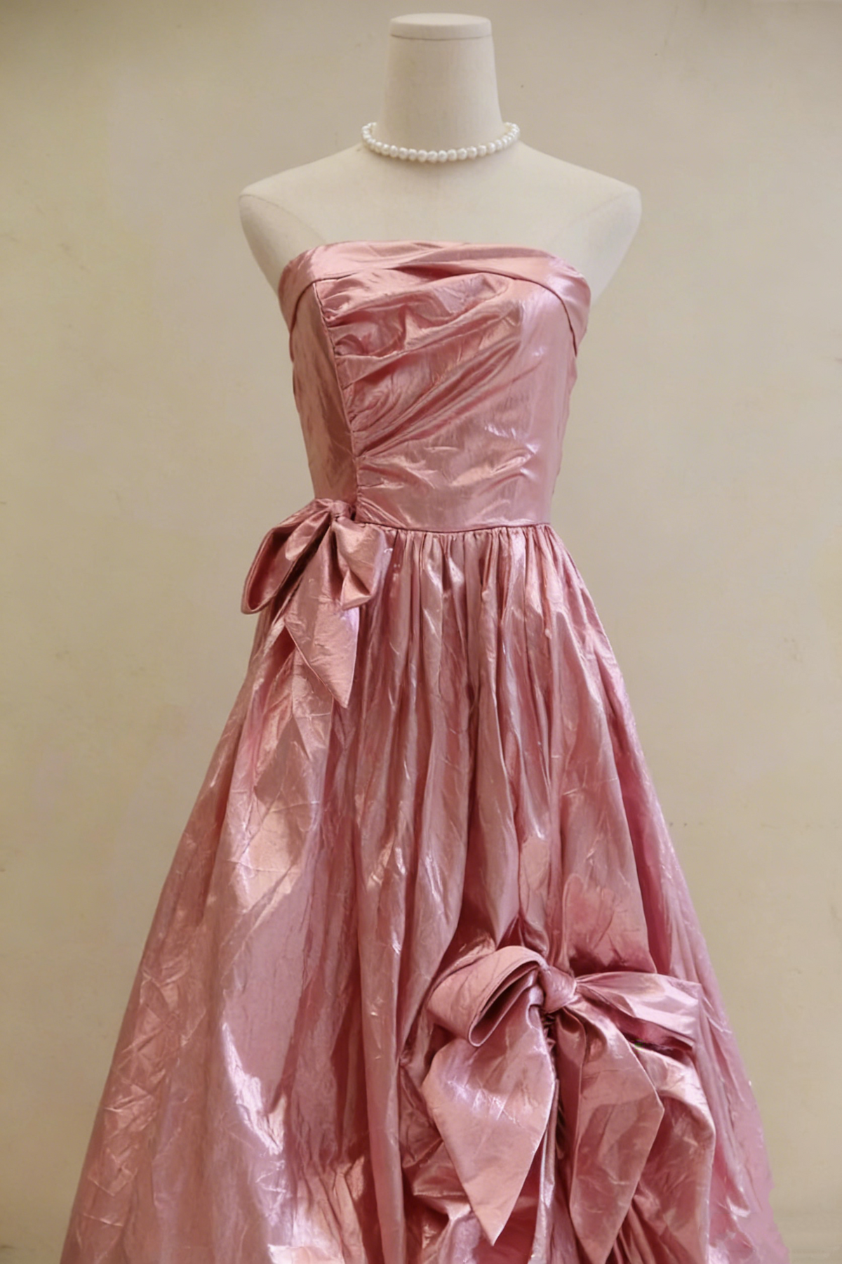 Shiny Prom Dress Strapless Pleated Evening Dress Gala Dress Formal Dress  D4268