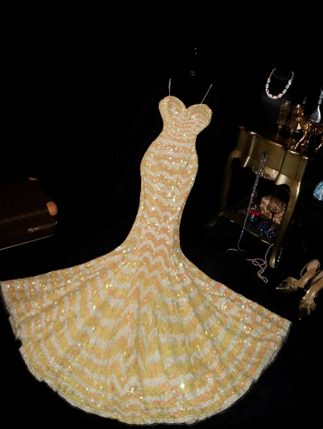 Shiny Prom Dress Sweetheart Sequins Mermaid Evening Dress Gala Dress Formal Dress     D4296