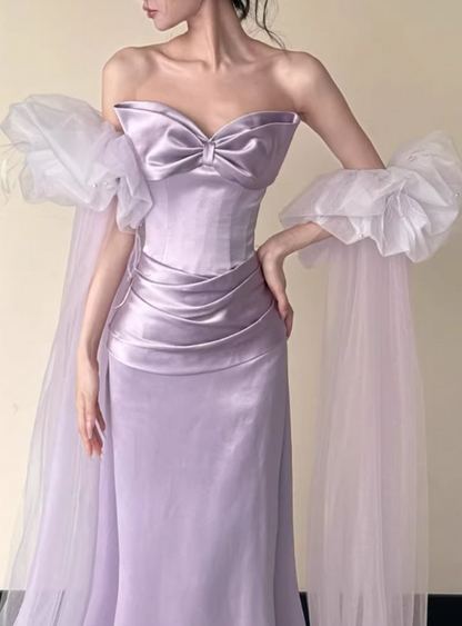 Pretty Prom Dress Light Purple Sweetheart Pleated Gala Dress Evening Dress Formal Dress   D4317