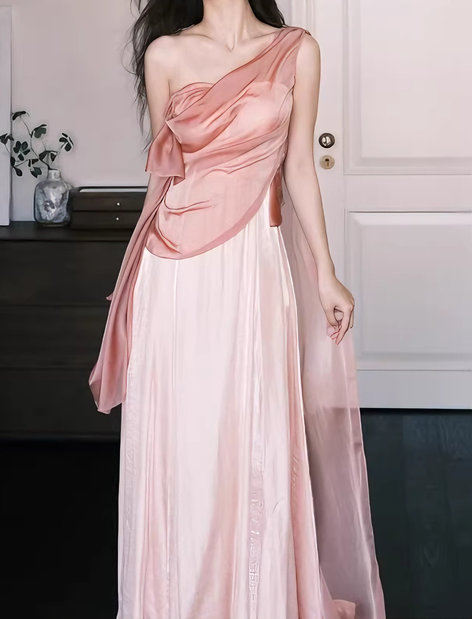 Charming Prom Dress One Shoulder Pleated Gala Dress Formal Dress Evening Dress   D4389