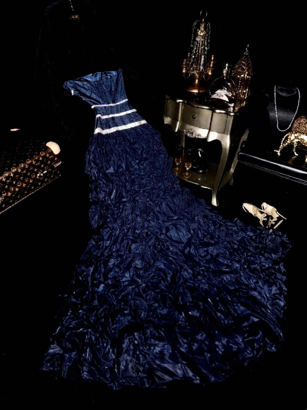 Pretty Prom Dress Strapless Pleated Birthday Party Dress Gala Dress Evening Dress   D4401