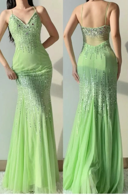 Charming Prom Dress V-neck Pleated Tulle Gala Dress Evening Dress Formal Dress   D4409