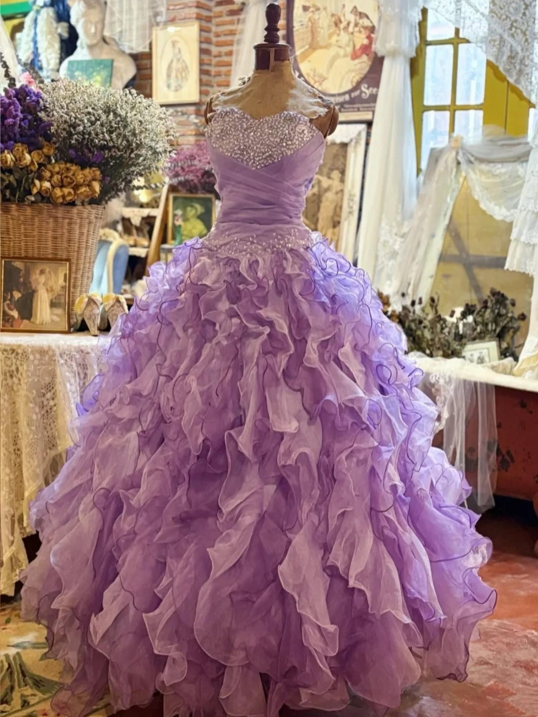 Pretty Prom Dress Sweetheart Pleated Ruffle Evening Dress Quinceanera Dress Ball Gown      D4415