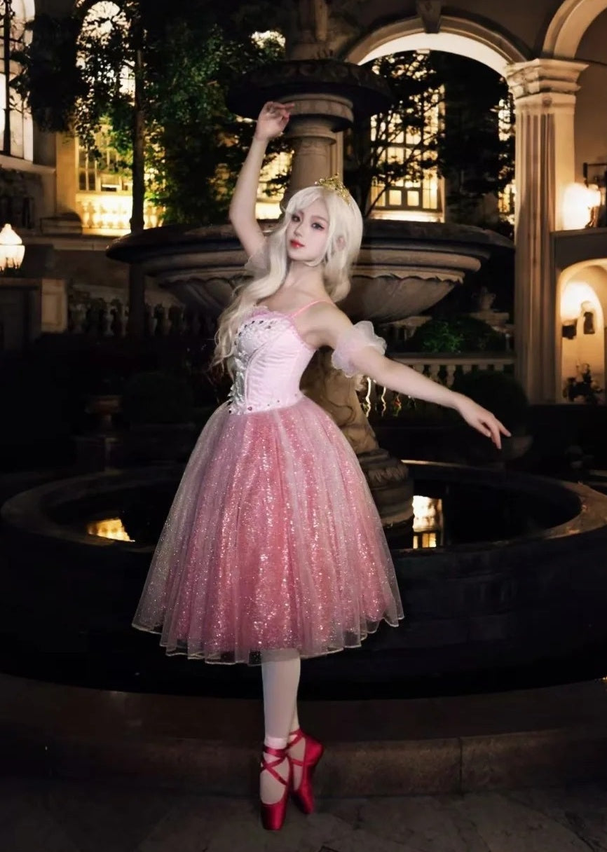 Shiny Homecoming Dress Spaghetti Straps Pleated Tulle Prom Dress Birthday Party Outfits    D4465