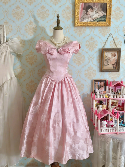 Charming Prom Dress V-neck Pleated Print Birthday Party Dress Evening Dress  D4480