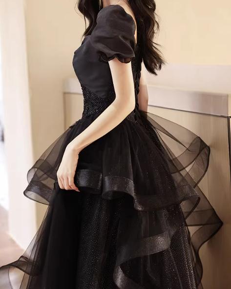 New Arrival Prom Dress V-neck Pleated Tulle Gala Dress Evening Dress Formal Dress  D4505