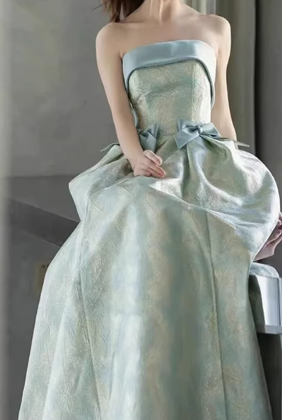 Pretty Prom Dress Strapless Pleated Gala Dress Evening Dress Formal Dress  D4511