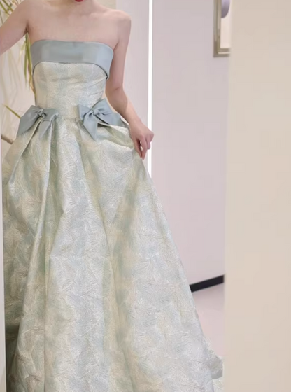 Pretty Prom Dress Strapless Pleated Gala Dress Evening Dress Formal Dress  D4511