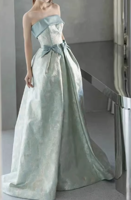 Pretty Prom Dress Strapless Pleated Gala Dress Evening Dress Formal Dress  D4511