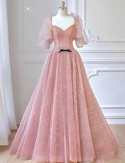 Pretty Prom Dress Sweetheart Pleated Tulle Gala Dress Evening Dress Formal Dress  D4538