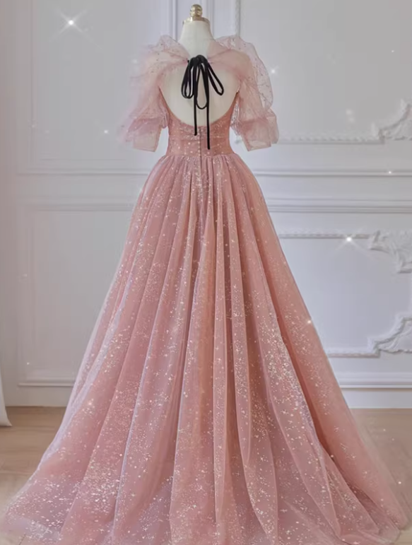 Pretty Prom Dress Sweetheart Pleated Tulle Gala Dress Evening Dress Formal Dress  D4538