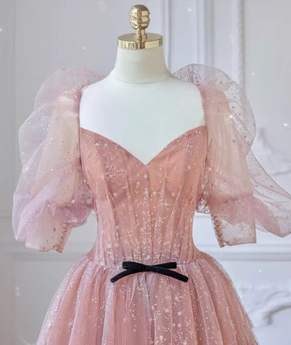 Pretty Prom Dress Sweetheart Pleated Tulle Gala Dress Evening Dress Formal Dress  D4538