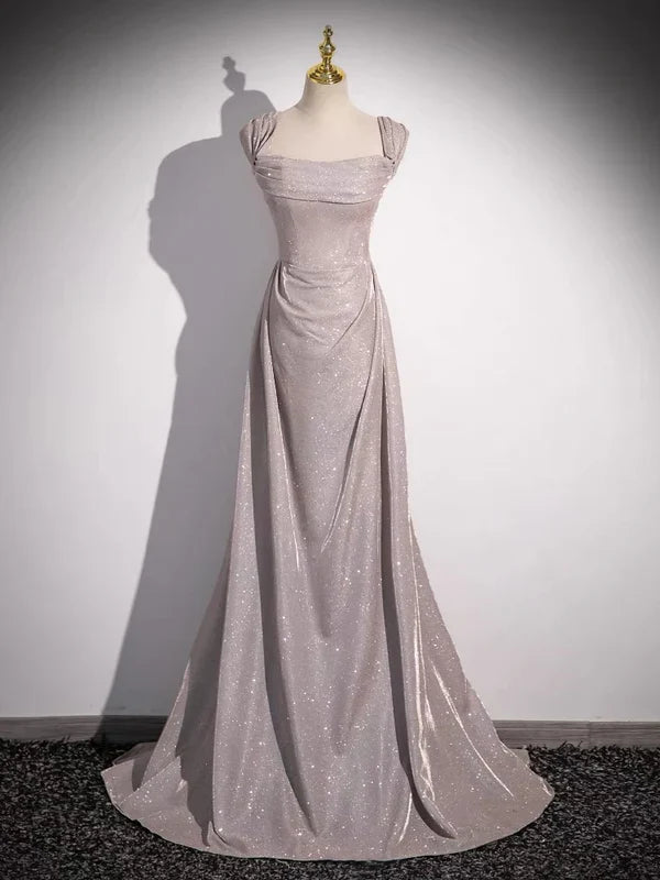 Shiny Off The Shoulder A-Line Long Prom Dress Formal Party Dress MD7675