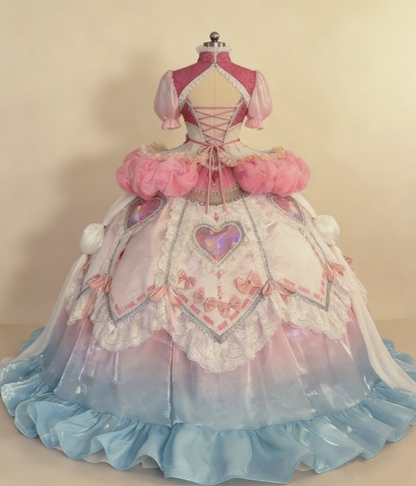 New Arrival Prom Dress High Collar Pleated Ball Gown Quinceanera Dress Birthday Outfits   D3764