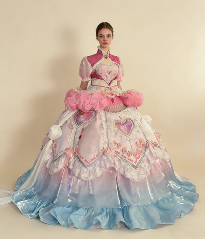 New Arrival Prom Dress High Collar Pleated Ball Gown Quinceanera Dress Birthday Outfits   D3764