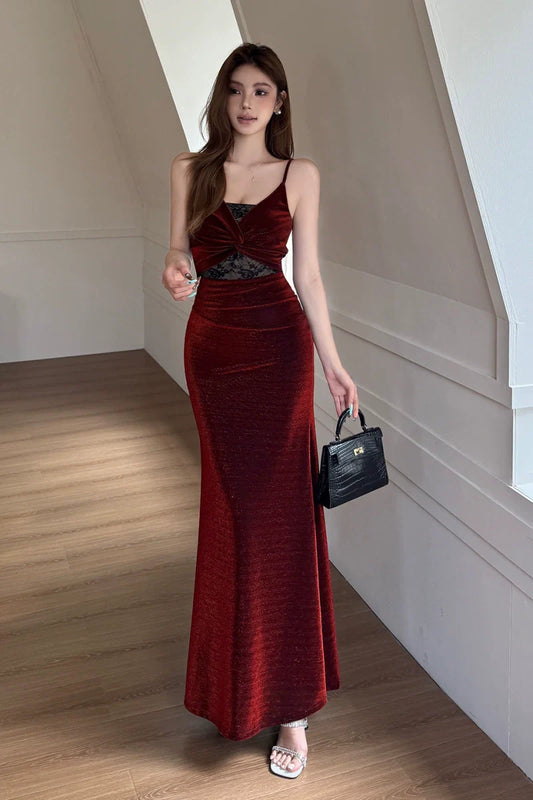 Fashion Red Women‘s Dress  S598