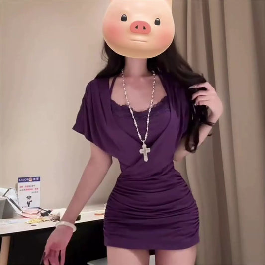 Fashion Purple Women‘s Dress S629