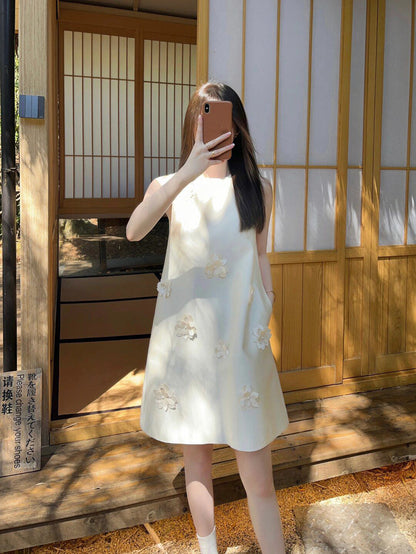 Sleeveless dress for women new style gentle style niche design a beautiful small skirt R0773