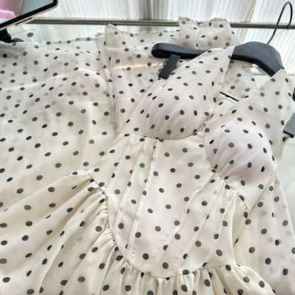 Cute A Line Halter Polka Dots Summer Dress Holiday Party Outfits For Women DP0101