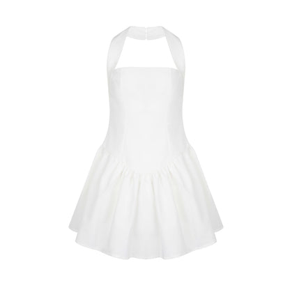 Three-dimensional ballet style halter neck tutu skirt 2025 summer temperament beauty short dress R3100
