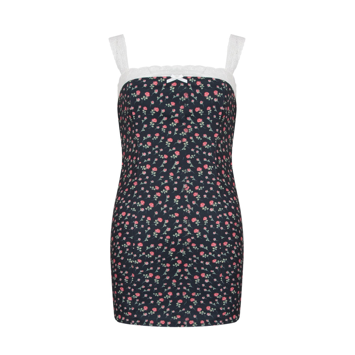 French lace suspenders floral dress 2025 summer new style slim fit temperament slim hip skirt R3096