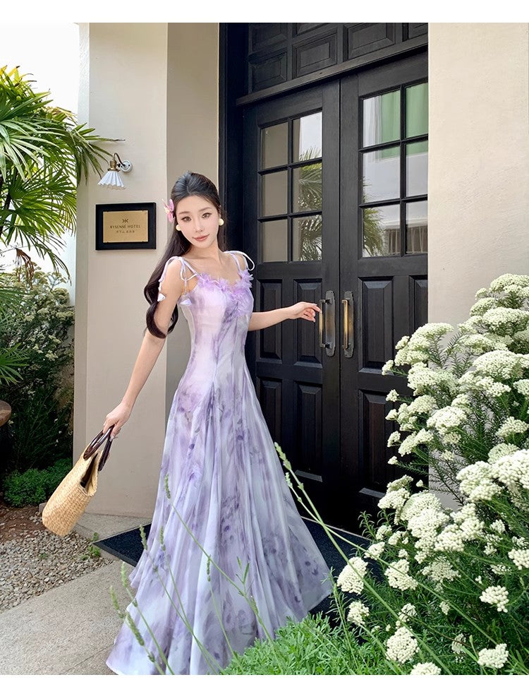 A Line Purple Long Stunning Evening Gown Party Prom Dress       S7312