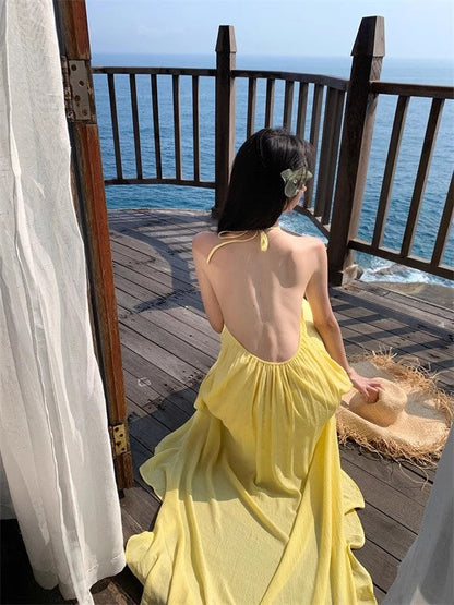 A Line Yellow Long Stunning Evening Gown Party Prom Dress       S7295
