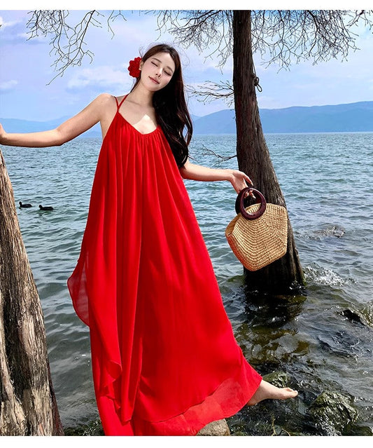 A Line Red Long Stunning Evening Gown Party Prom Dress       S7292